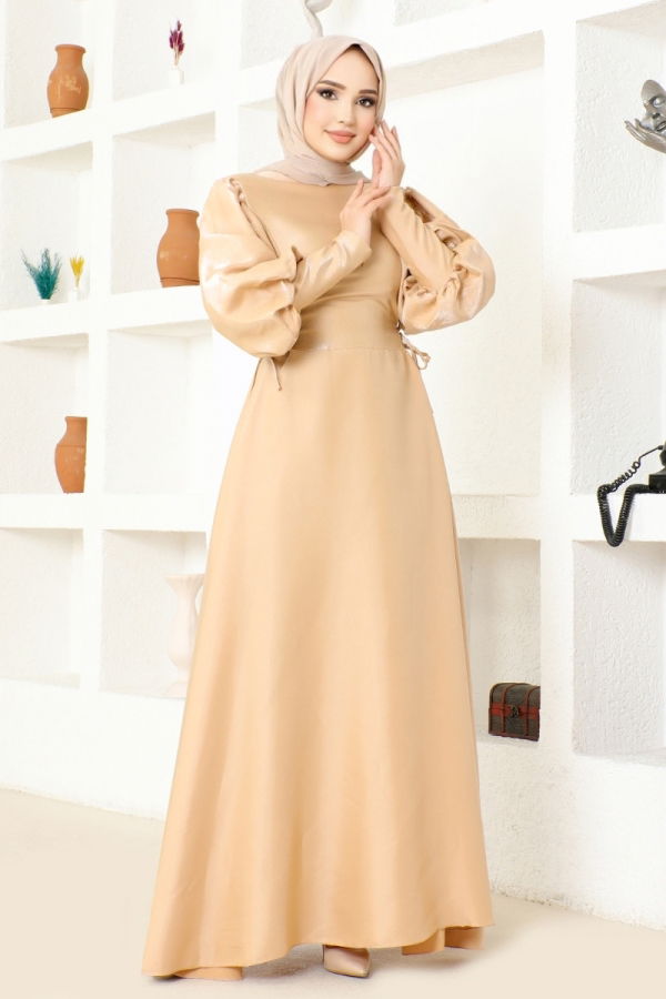 Modaselvim NET 20%+20% DISCOUNT IN THE CARD DRESS END5583-M Mustard