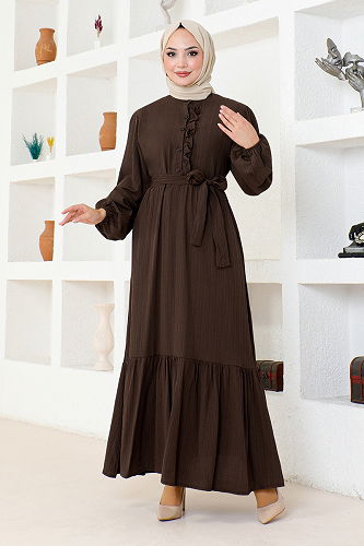 moda selvim DRESS HBS2459-M Coffee - Thumbnail