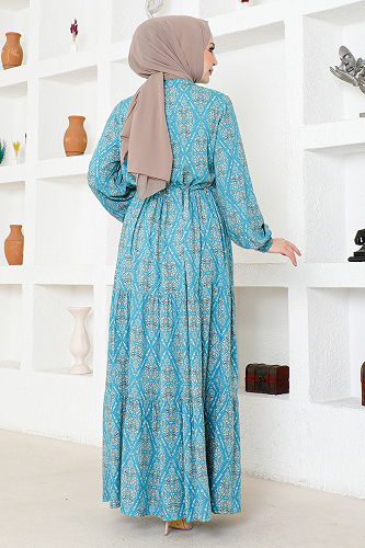 moda selvim DRESS MDP1131-M Turquoise - Thumbnail