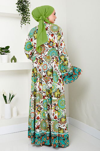 moda selvim DRESS MDP7113-M Green - Thumbnail