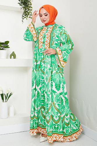 moda selvim DRESS MDP7114-M Green - Thumbnail