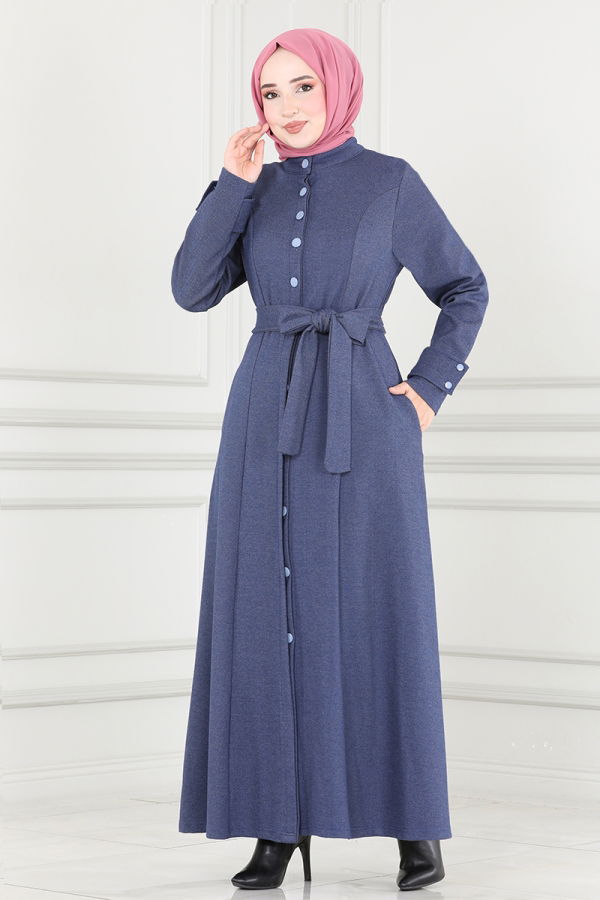 Modaselvim NET 20%+20% DISCOUNT IN THE CARD DRESS MSL193-M Navy Blue