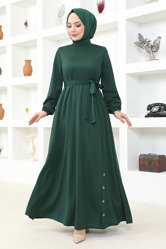 moda selvim DRESS MSL202-M Emerald - Thumbnail