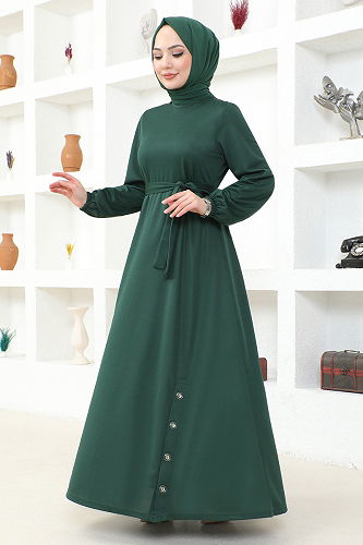 moda selvim DRESS MSL202-M Emerald - Thumbnail