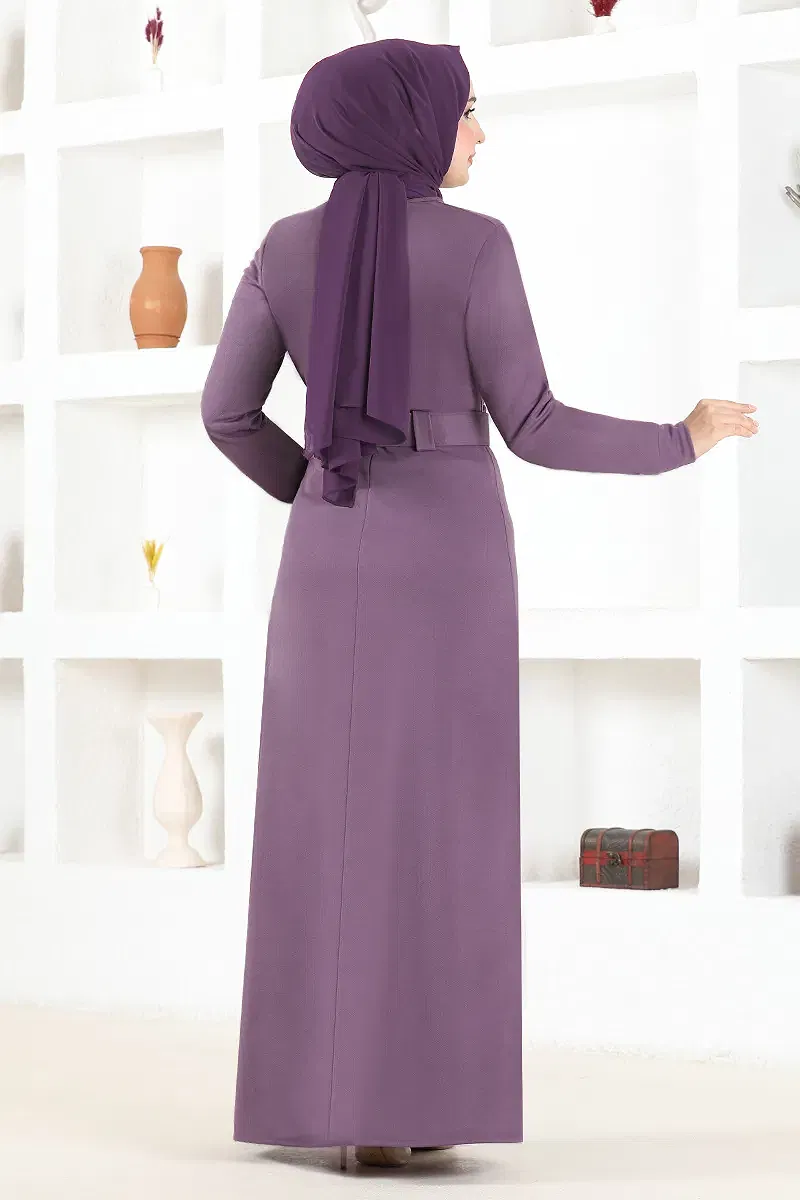 moda selvim DRESS MSL3010-M Dark Lilac - Thumbnail
