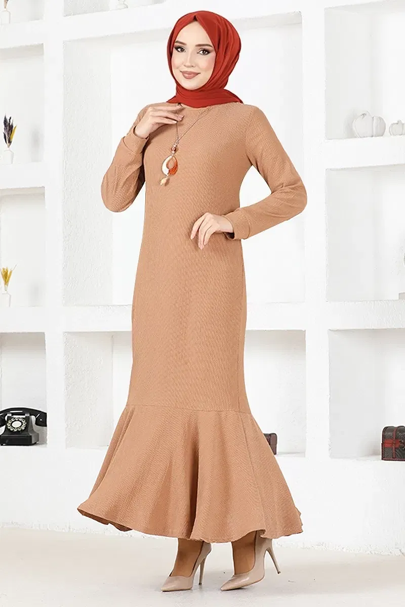 moda selvim الفستان لاتيه MSL5061-M - Thumbnail