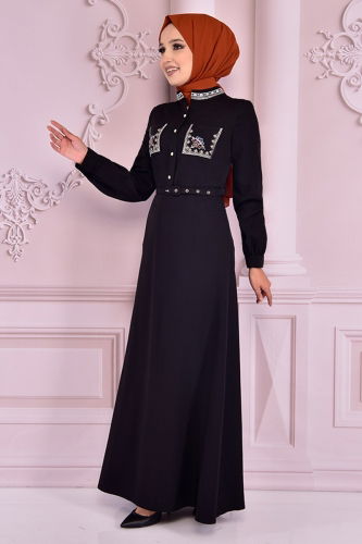 MRV N.E.V. - DRESS NEV14451-M Black Crocodile