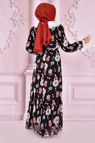 moda selvim DRESS NEV14650-M Tile - Thumbnail