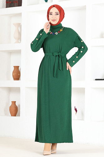 moda selvim DRESS NFC4436-M Emerald - Thumbnail