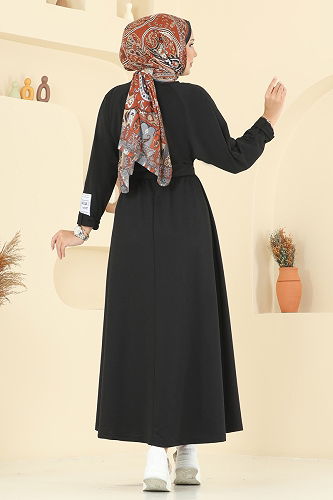 moda selvim Dress PL2828 Black - Thumbnail