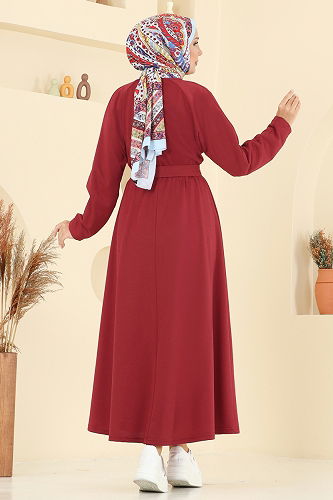 moda selvim الفستان احمر PL2828 - Thumbnail