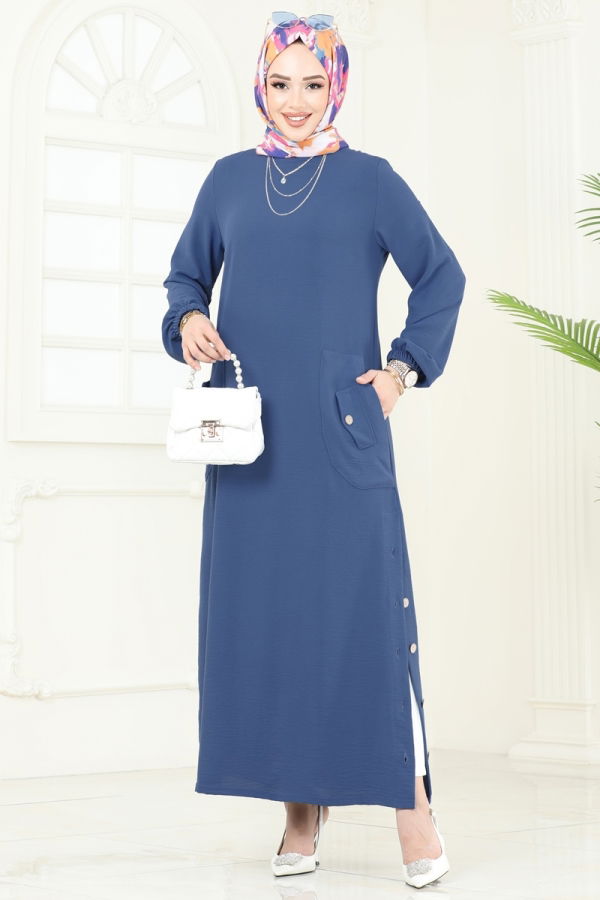 Modaselvim Dress Dress PL4346 Indigo