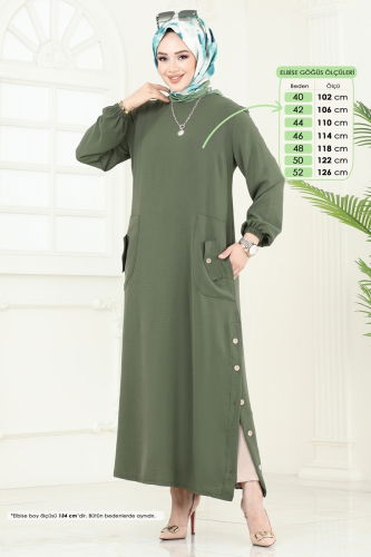 P.L. - Dress PL4346 Khaki