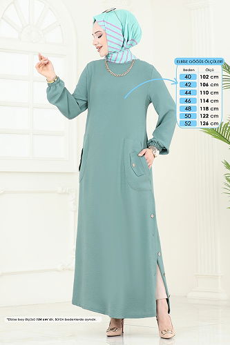 moda selvim Dress PL4346 Mint - Thumbnail