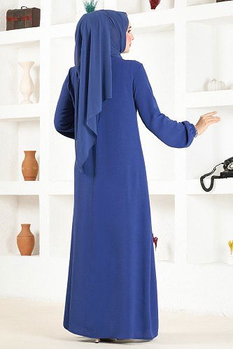 moda selvim الفستان ازرق PL9054 - Thumbnail