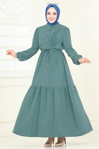 moda selvim Dress PL9069 Mint - Thumbnail