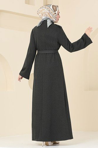 moda selvim Dress PL9080 Khaki - Thumbnail