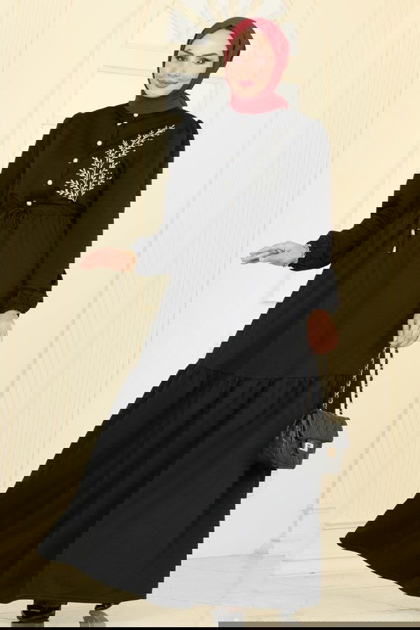 Modaselvim NET 20%+20% DISCOUNT IN THE CARD Dress PL9082 Black