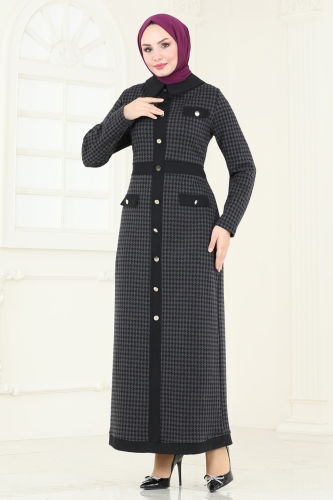 P.L. - Dress PL9085 Anthracite