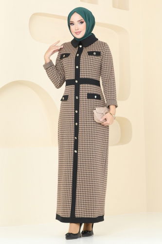 P.L. - Dress PL9085 Brown