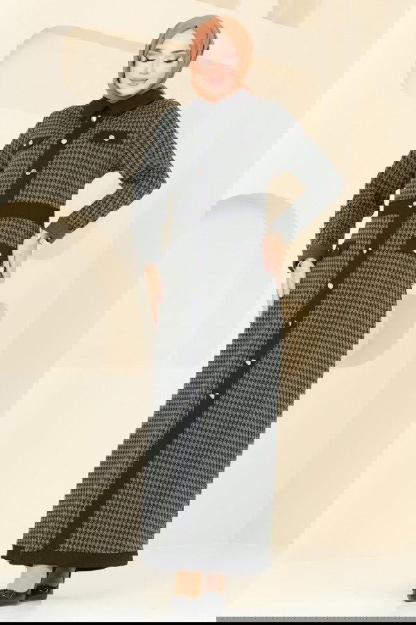 Modaselvim خصم صافٍ20%+20% في سلة التسوق الفستان اخضر عفني PL9085