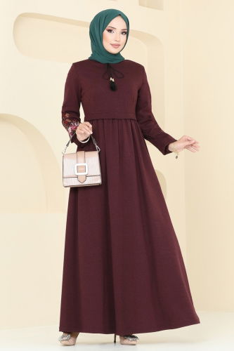 P.L. - Dress PL9089 Burgundy