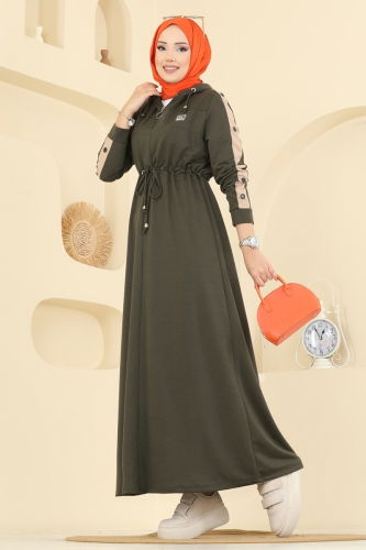 P.L. - Dress PL9177 Khaki
