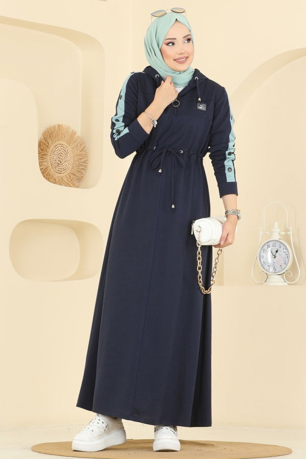 Modaselvim Dress Dress PL9177 Navy Blue