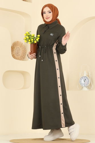 P.L. - Dress PL9178 Khaki