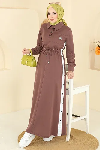 moda selvim Dress PL9178 Powder Vision - Thumbnail