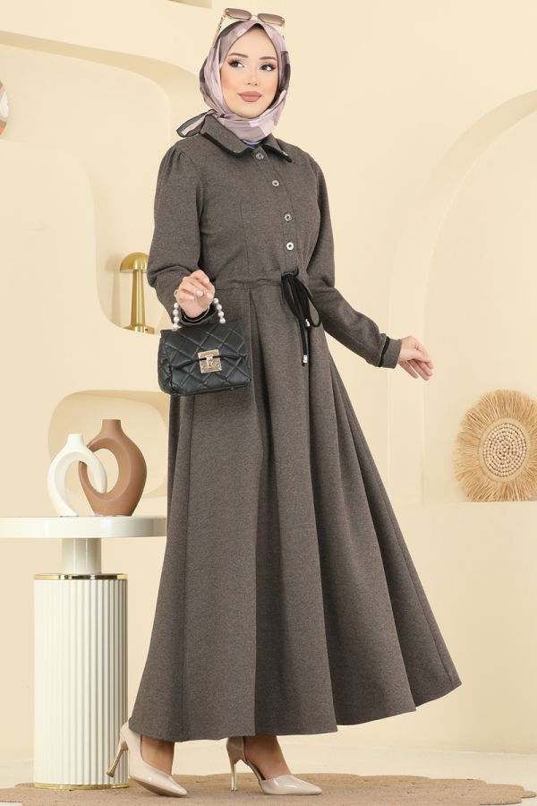 Modaselvim Dress Dress PL9183 Brown