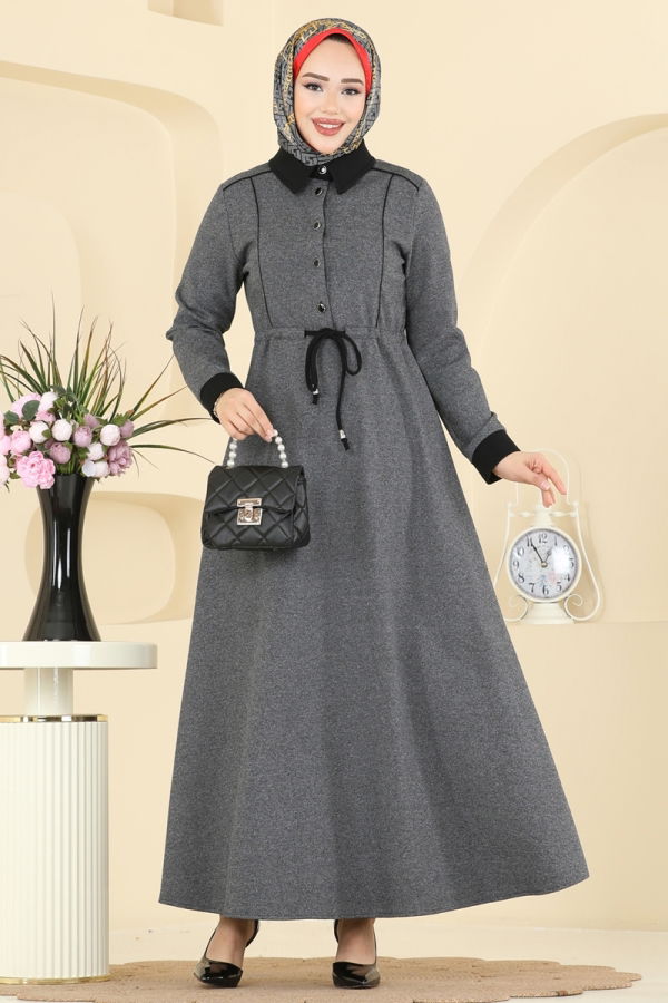 Modaselvim Dress Dress PL9188 Anthracite