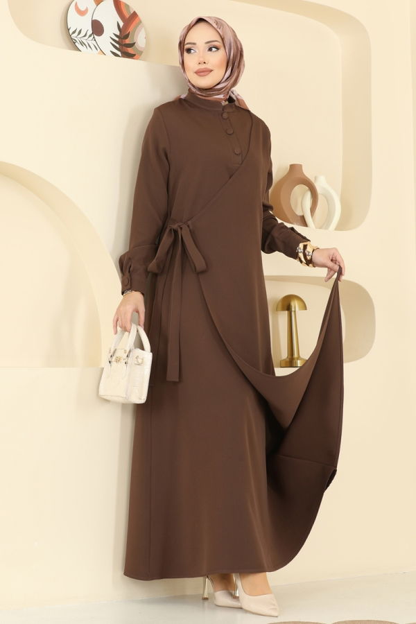 Modaselvim Dress Dress PL9190 Brown
