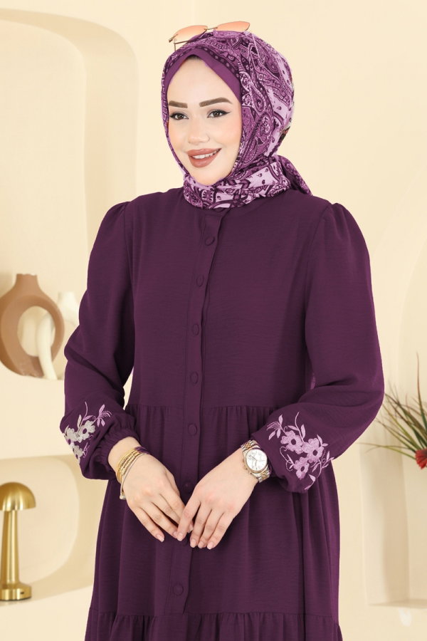 Modaselvim Dress Dress PL9198 Damson