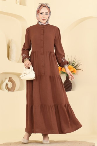 P.L. - Dress PL9198 Light Brown