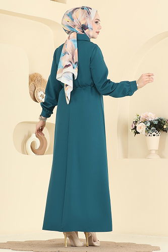 moda selvim الفستان بترولي PL9199 - Thumbnail