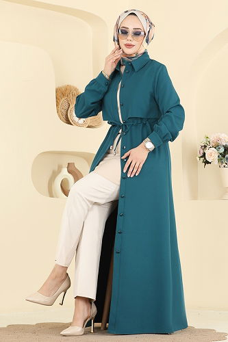 moda selvim الفستان بترولي PL9199 - Thumbnail