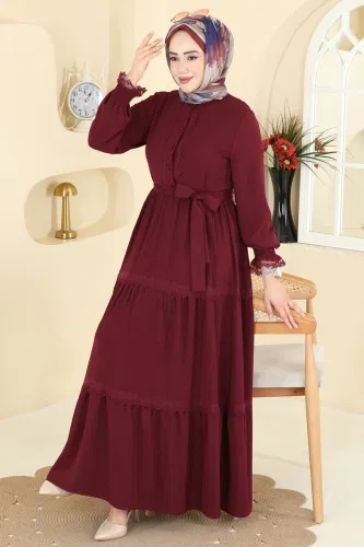 P.L. - Dress PL9200 Burgundy