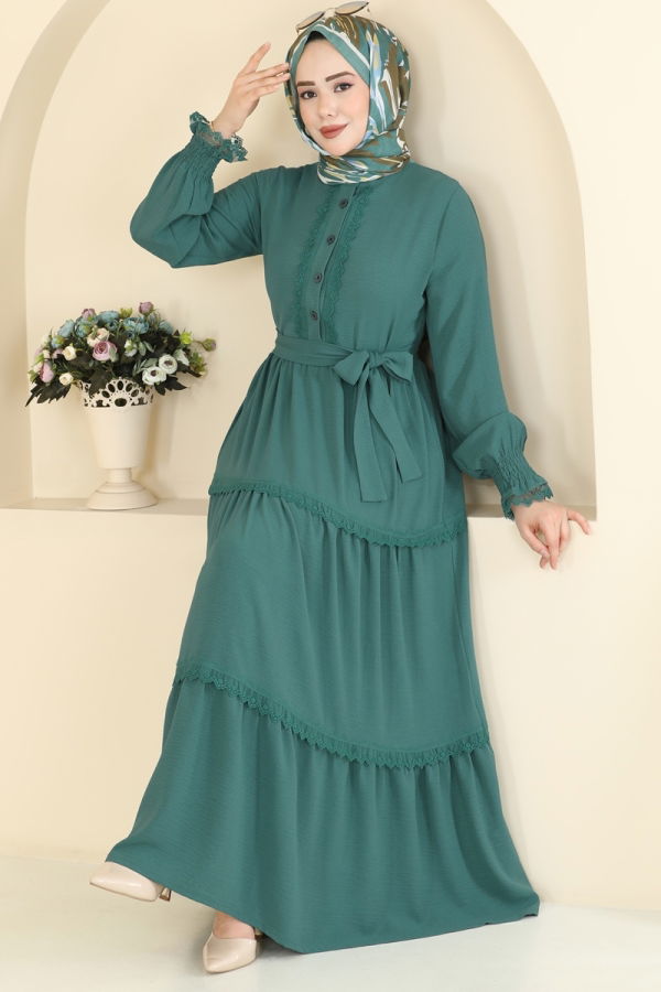 Modaselvim Dress Dress PL9200 Dark Mint