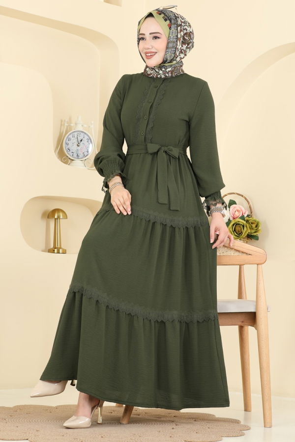 Modaselvim Dress Dress PL9200 Khaki