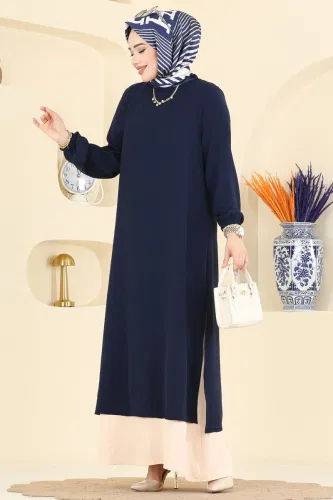 P.L. - Dress PL9208 Navy Blue