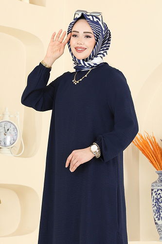 moda selvim الفستان كحلي PL9208 - Thumbnail