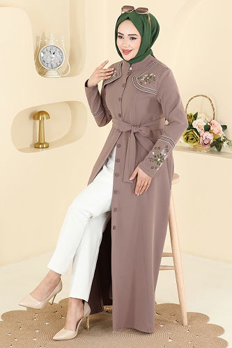 moda selvim Dress PL9211 Powder Vision - Thumbnail