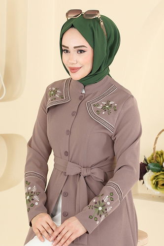 moda selvim Dress PL9211 Powder Vision - Thumbnail