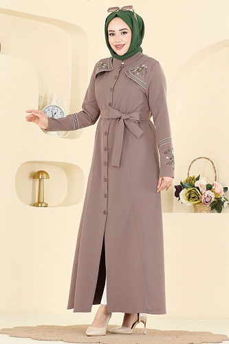 moda selvim Dress PL9211 Powder Vision - Thumbnail