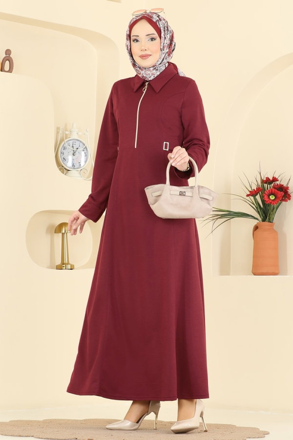Modaselvim مهرجان الفرص الفستان خمري PL9216