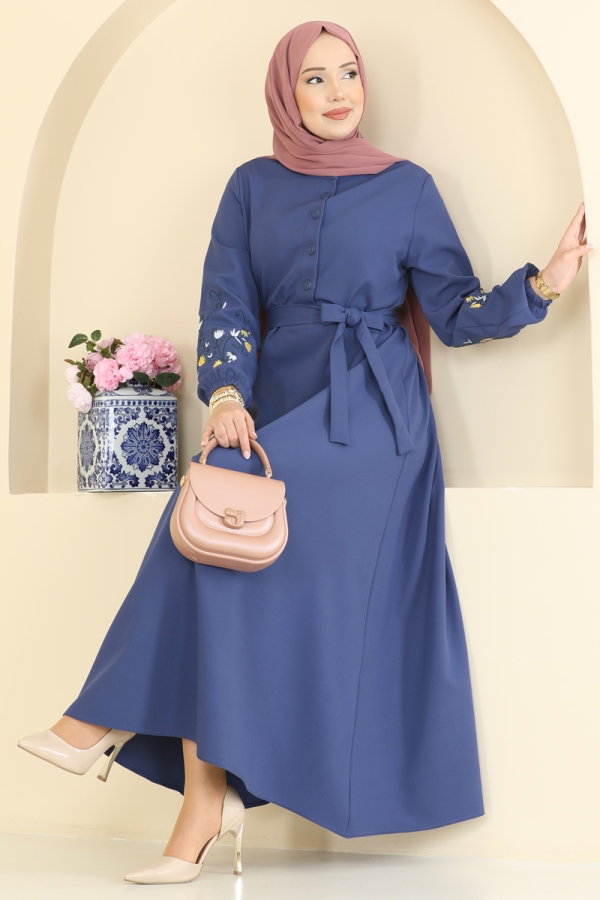 Modaselvim Dress Dress PL9220 Indigo