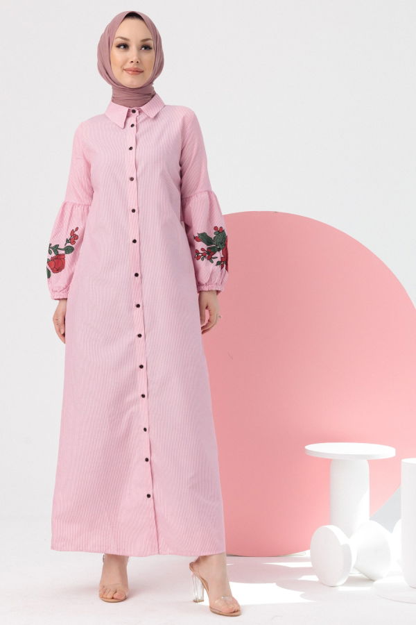 Modaselvim NET 20%+20% DISCOUNT IN THE CARD DRESS TFS3017-M Pink