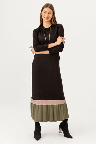 moda selvim DRESS TFS3075-M Haki - Thumbnail