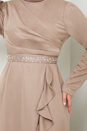 moda selvim الفستان4445KTR927-M الرؤية - Thumbnail